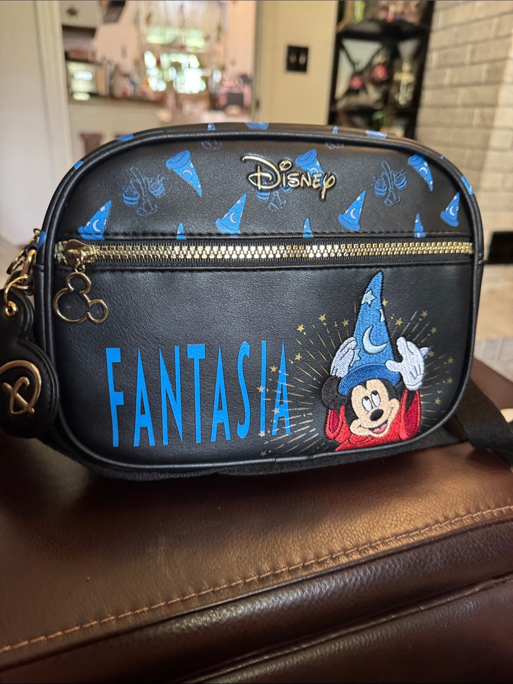 Disney Fantasia Mickey Sorcerer Crossbody Bag - Black & Blue